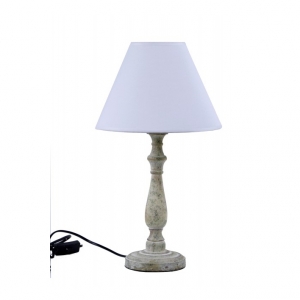 Lampa do ložnice bílý širm 48cm