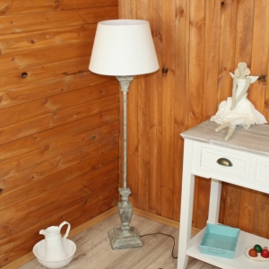 Lampa vysoká hnědá - hnědé šisování 130cm