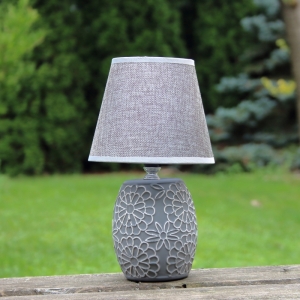 Lampička do ložnice šedá