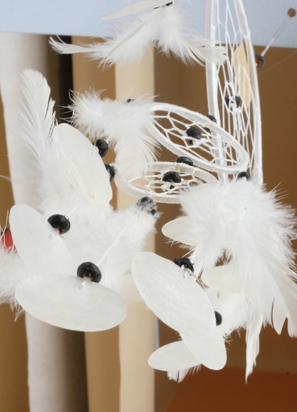 Lapač snů bílý  16 cm