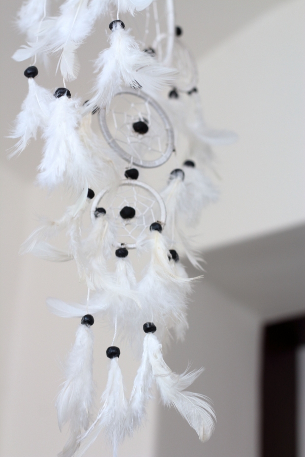 Lapač snů bílý 17cm