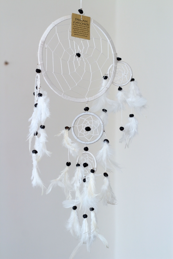Lapač snů bílý 17cm