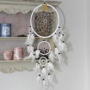 Lapač snů bílý 22cm
