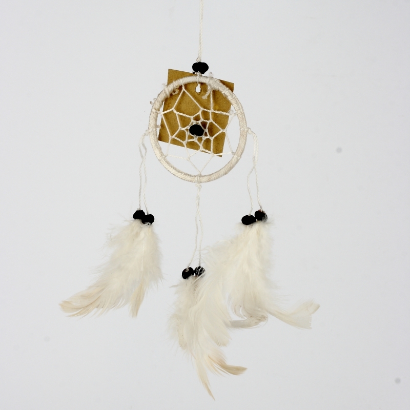 Lapač snů bílý 6,5x15cm