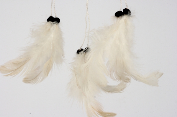 Lapač snů bílý 6,5x15cm