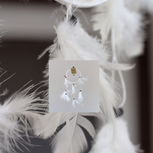 Lapač snů bílý (jeden kruh) 12cm