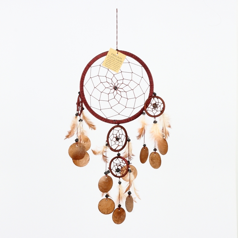 Lapač snů hnědý velký 16 cm