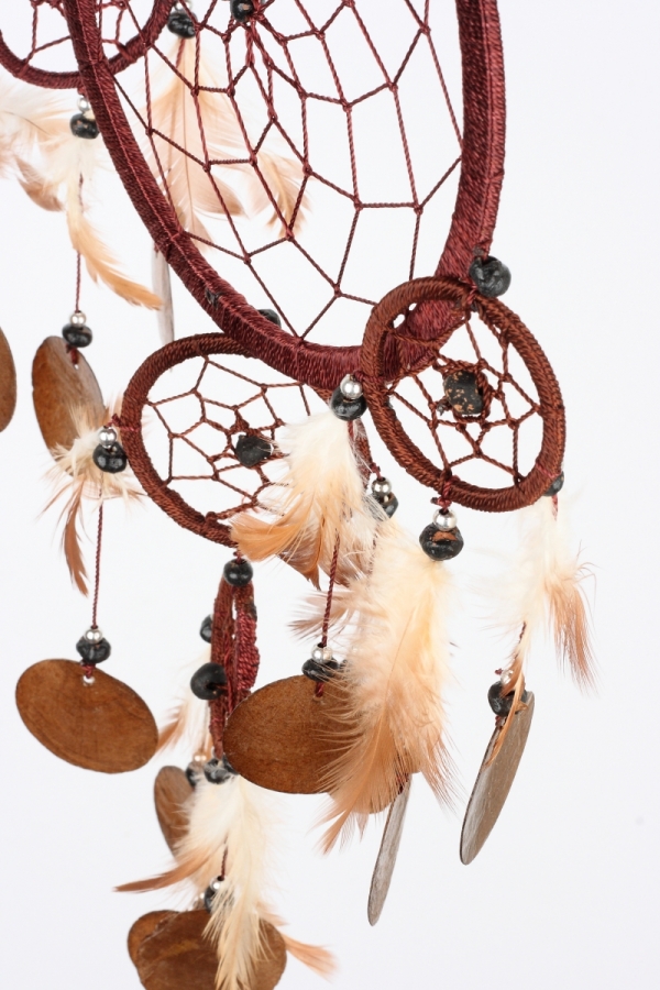 Lapač snů hnědý velký 16 cm