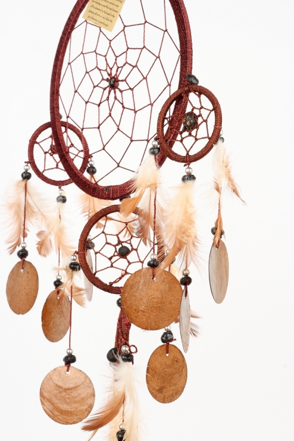 Lapač snů hnědý velký 16 cm