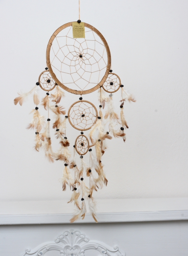 Lapač snů světle hnědý 22cm