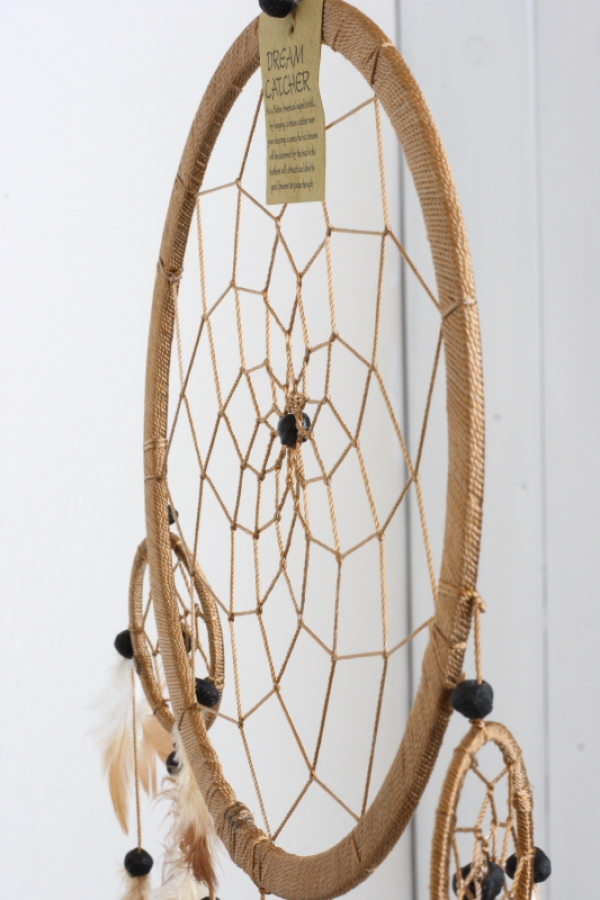 Lapač snů světle hnědý 22cm