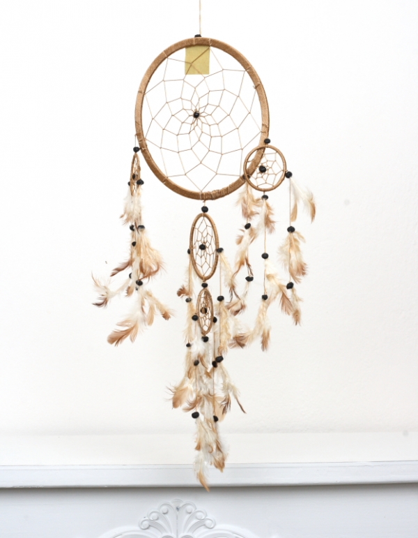 Lapač snů světle hnědý 22cm