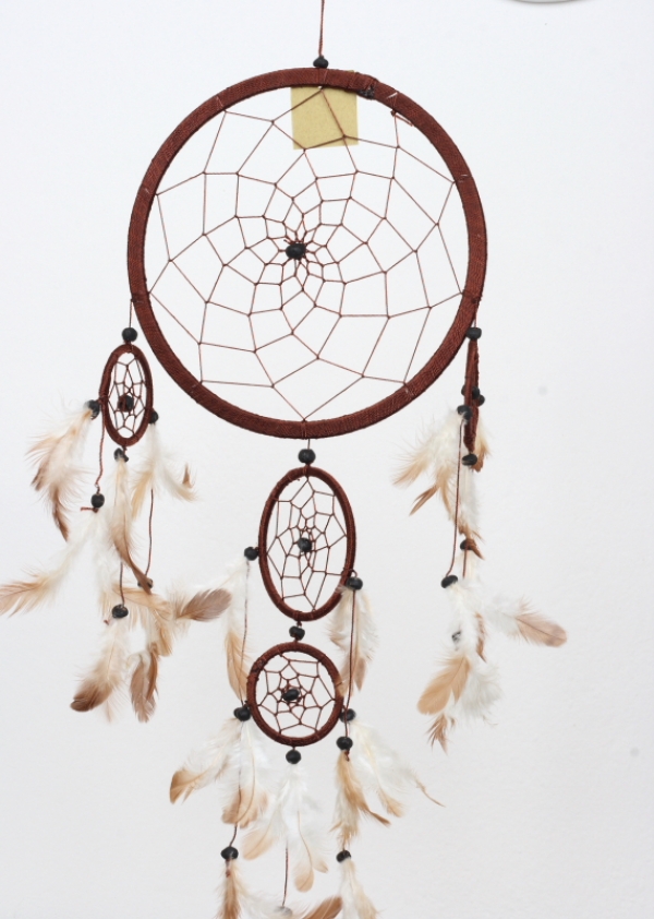 Lapač snů tmavě hnědý 22cm