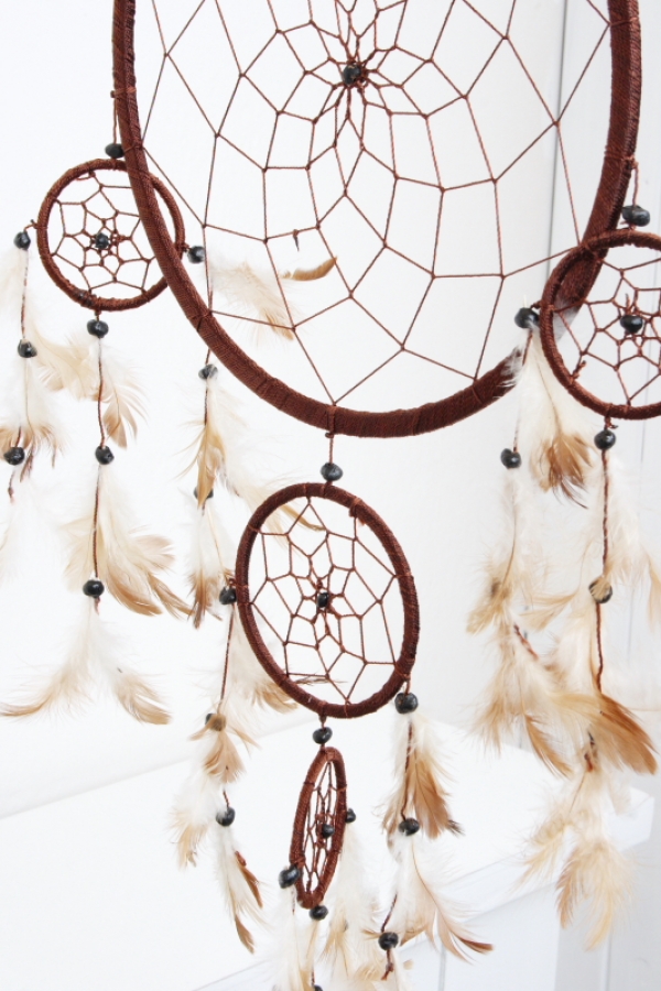 Lapač snů tmavě hnědý 27cm