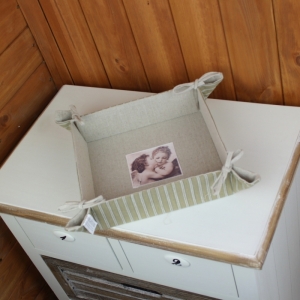 Látková ošatka na pečivo 21x21x6cm