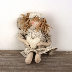 Látková panenka s křídly 37cm