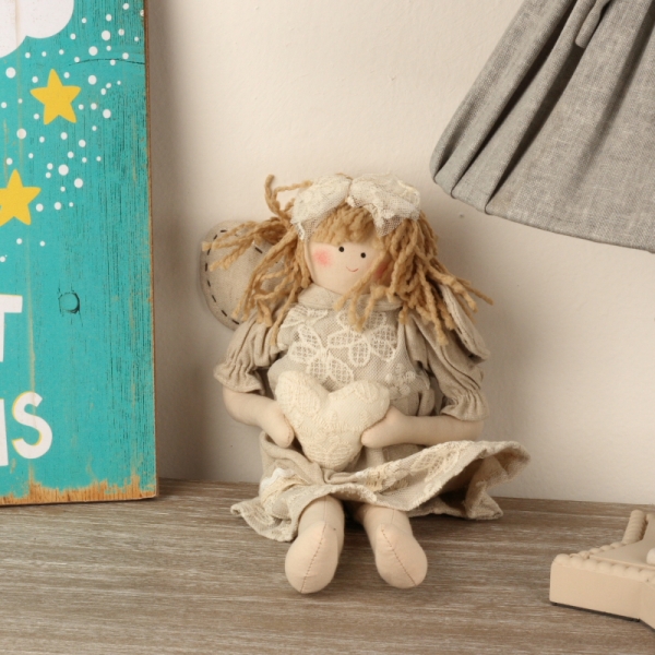 Látková panenka s křídly 37cm