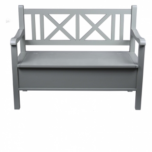 Lavice s úložným prostorem bílá 119x92x52cm