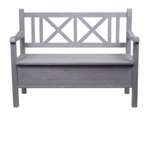 Lavice s úložným prostorem patina 119x92x52cm