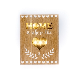 LED dekorace HOME 20x26x3,5cm