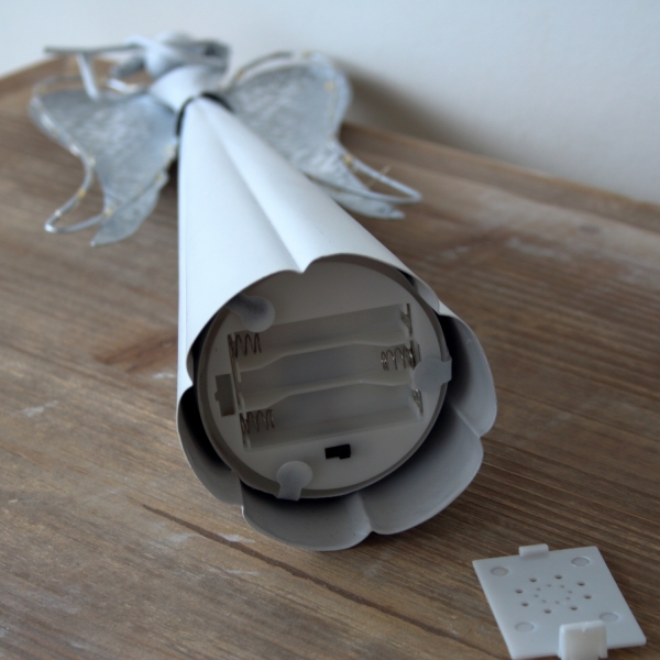 LED dekorace kovový anděl modlící se