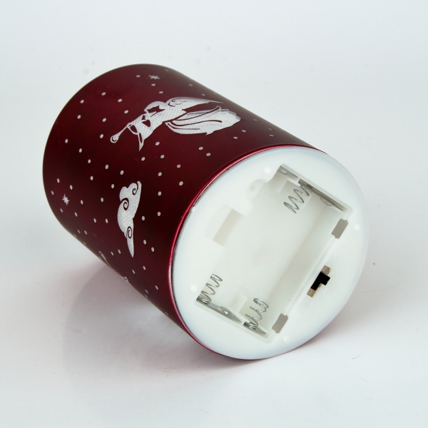 LED svícen skleněný s andělem