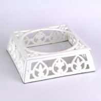 Litinová miska pro psa bílý smalt 23x23cm