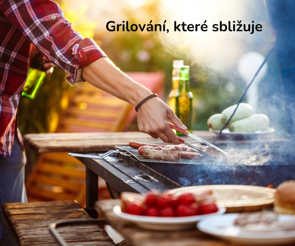 Litinová mřížka na grilování nad ohniště 34cm s výškou 10cm