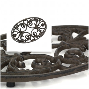 Litinová podložka pod horké nádoby ovál 24x15,5cm