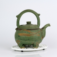 Litinová podložka pod hrnce bílý smalt 24cm