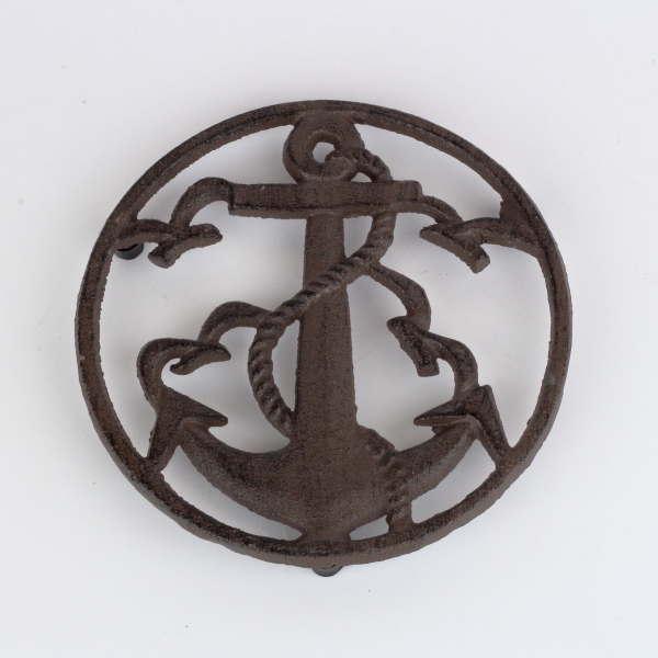 Litinová podložka pod hrnec kotva 17cm