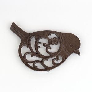 Litinová podložka pod hrnec ptáček 19x19cm