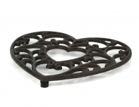 Litinová podložka pod hrnec srdce 18,5x17cm