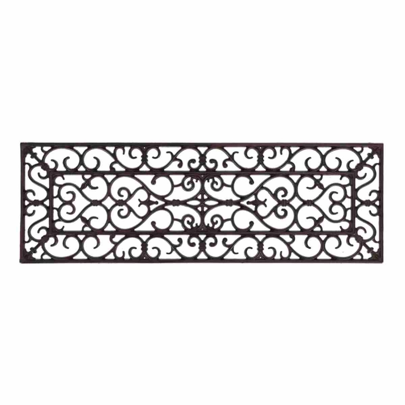 Litinová rohožka před dveře Ornament 75 × 25 cm