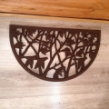 Litinová rohožka půlkulatá s ptáčky 70x41cm