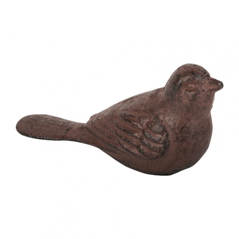 Litinová zarážka dveří Ptáček 14 cm