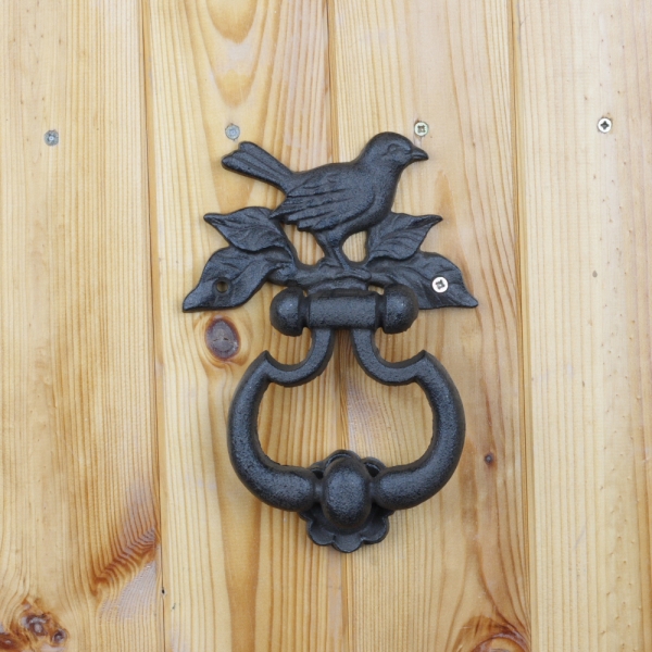 Litinové klepadlo ptáček 14,2x19x4cm 