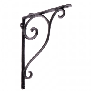 Litinové konzole s hákem velká - černá