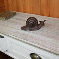 Litinové zvířátko na zahradu - šnek 11,7x5,4x11cm