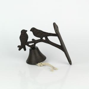 Litinový domovní zvonek ptáčci 17,5×18×8cm