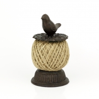 Litinový držák na provázek s ptáčkem 17cm