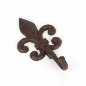 Litinový háček s ornamentem 18x11cm