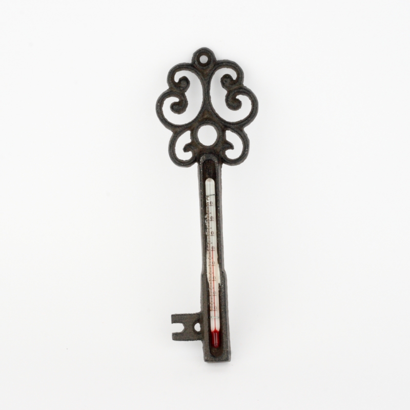 Litinový nástěnný teploměr klíč 20,5cm