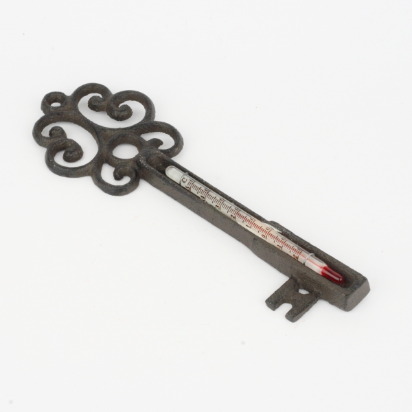 Litinový nástěnný teploměr klíč 20,5cm