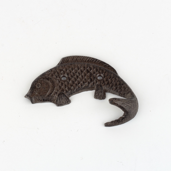 Litinový věšák ryba levá 12x7cm