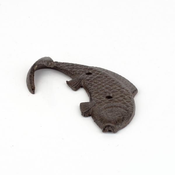 Litinový věšák ryba pravá 7x12cm