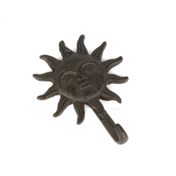 Litinový věšák slunce 14x10cm