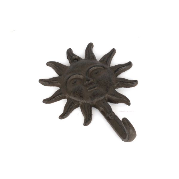 Litinový věšák slunce 14x10cm