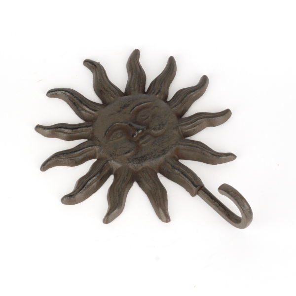 Litinový věšák slunce 25x20cm