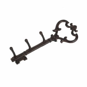 Litinový věšák ve tvaru klíče 32cm